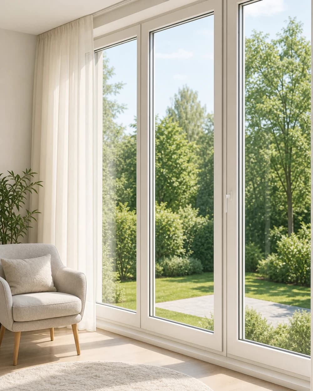 Streifenfrei gereinigte Fenster